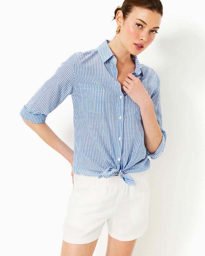 Sea View Button Down Top